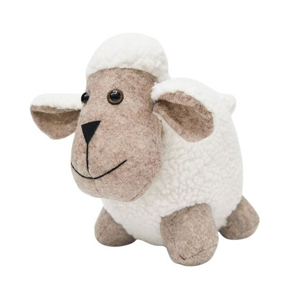2PK Urban Sheep Door Stopper Fabric 21x29cm White Bisque