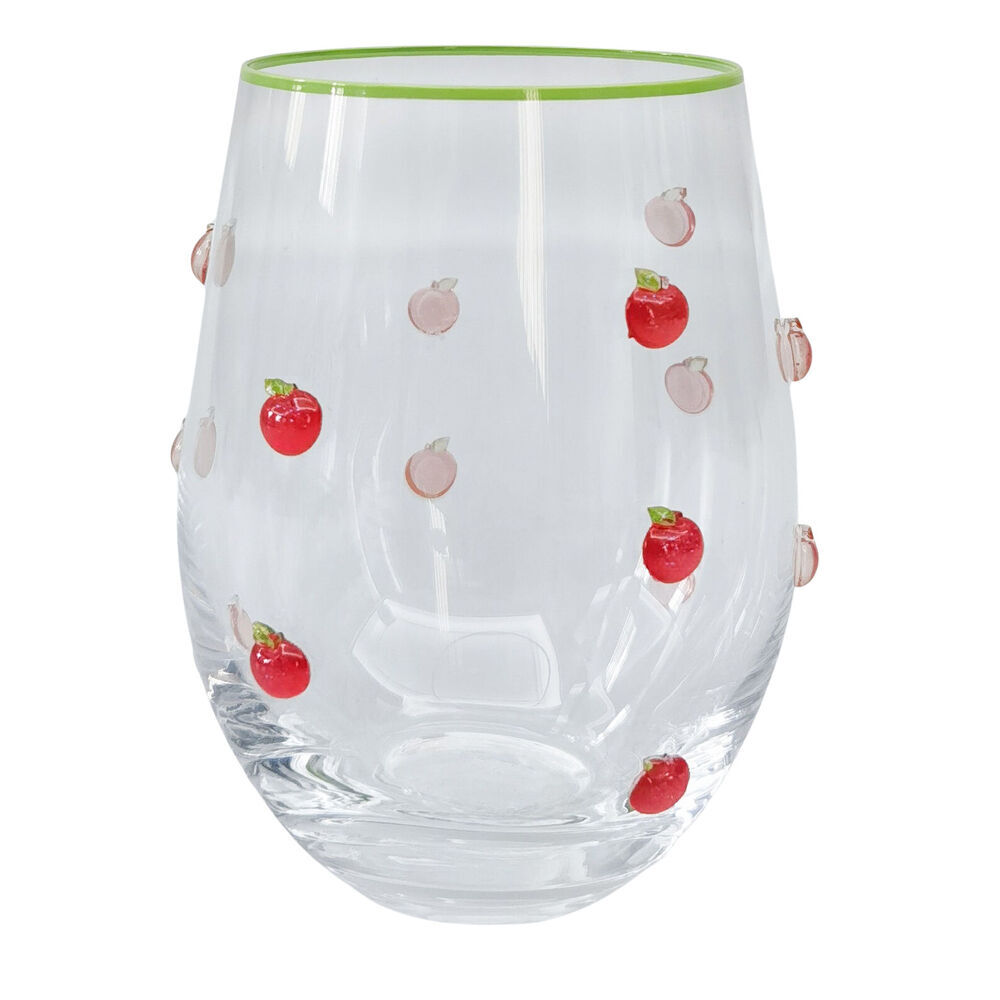 6PK Urban Kaya Apple Stemless Wine Drinking Glass 520ml 12cm Red