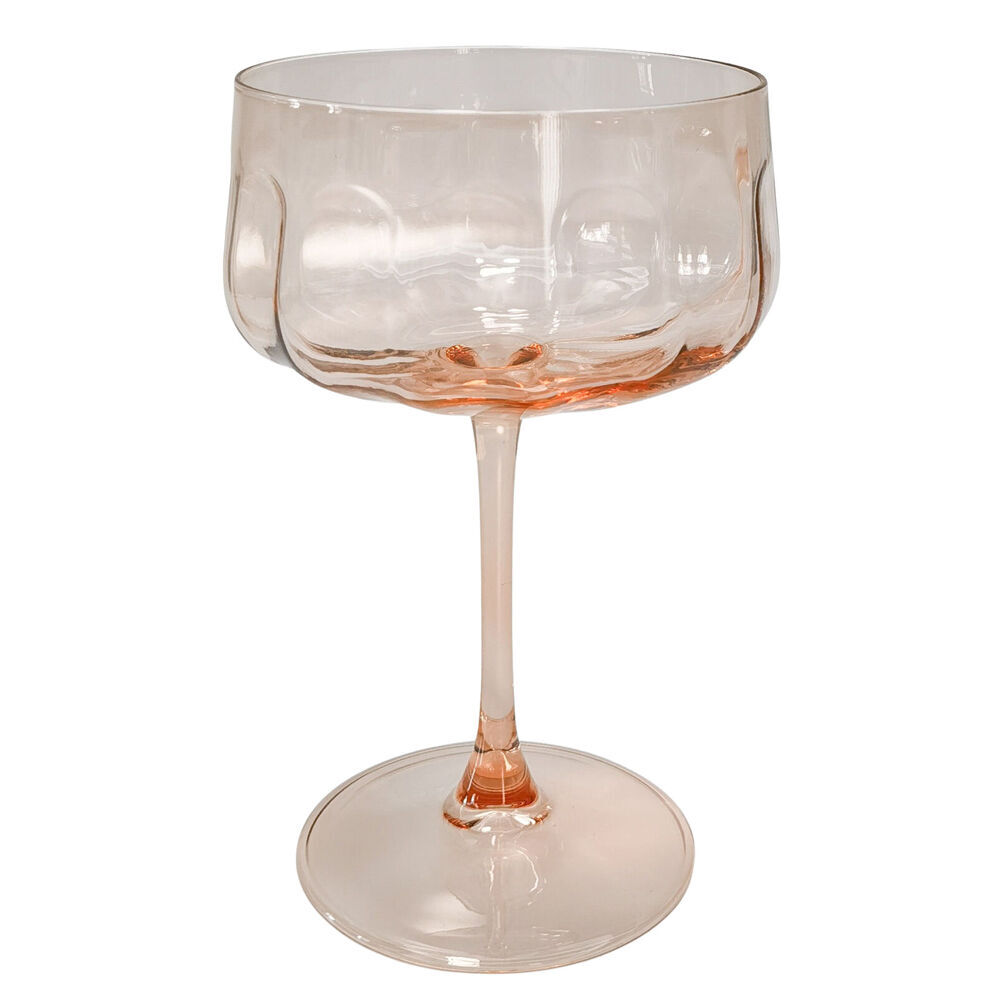 6PK Urban Tillie Coupe Champagne Cocktail Drinking Glass 365ml 16cm Peach