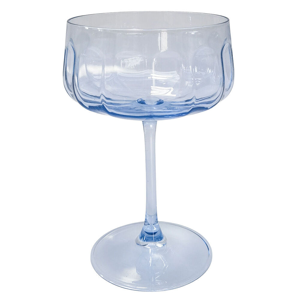 6PK Urban Tillie Coupe Champagne Cocktail Drinking Glass 365ml 16cm Blue