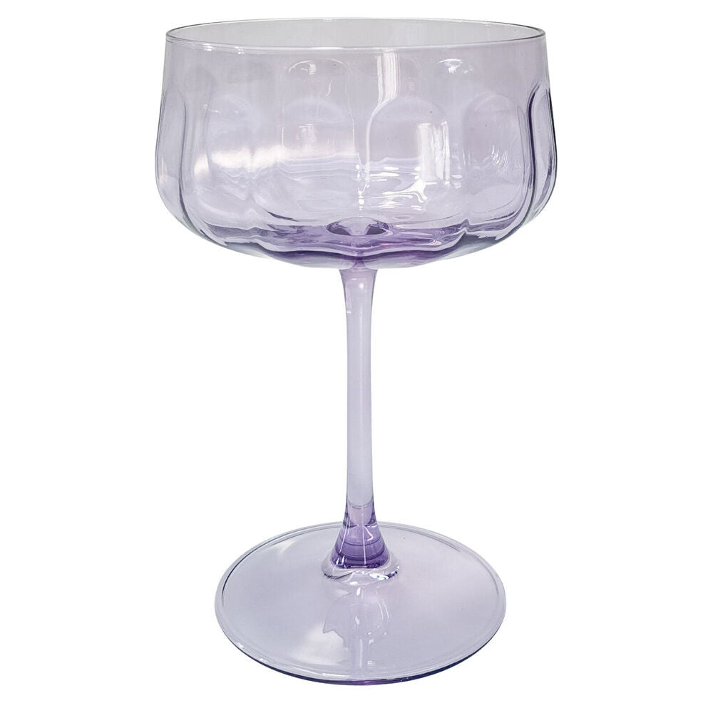 6PK Urban Tillie Coupe Champagne Cocktail Drinking Glass 365ml 16cm Purple