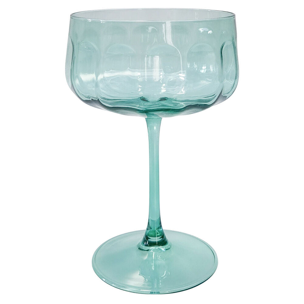 6PK Urban Tillie Coupe Champagne Cocktail Drinking Glass 365ml 16cm Green