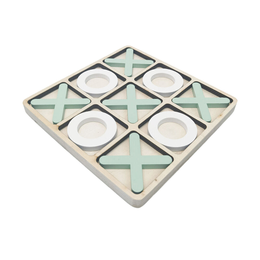 Urban Classic Tic Tac Toe Wooden Board Game Set 17cm Sage/White