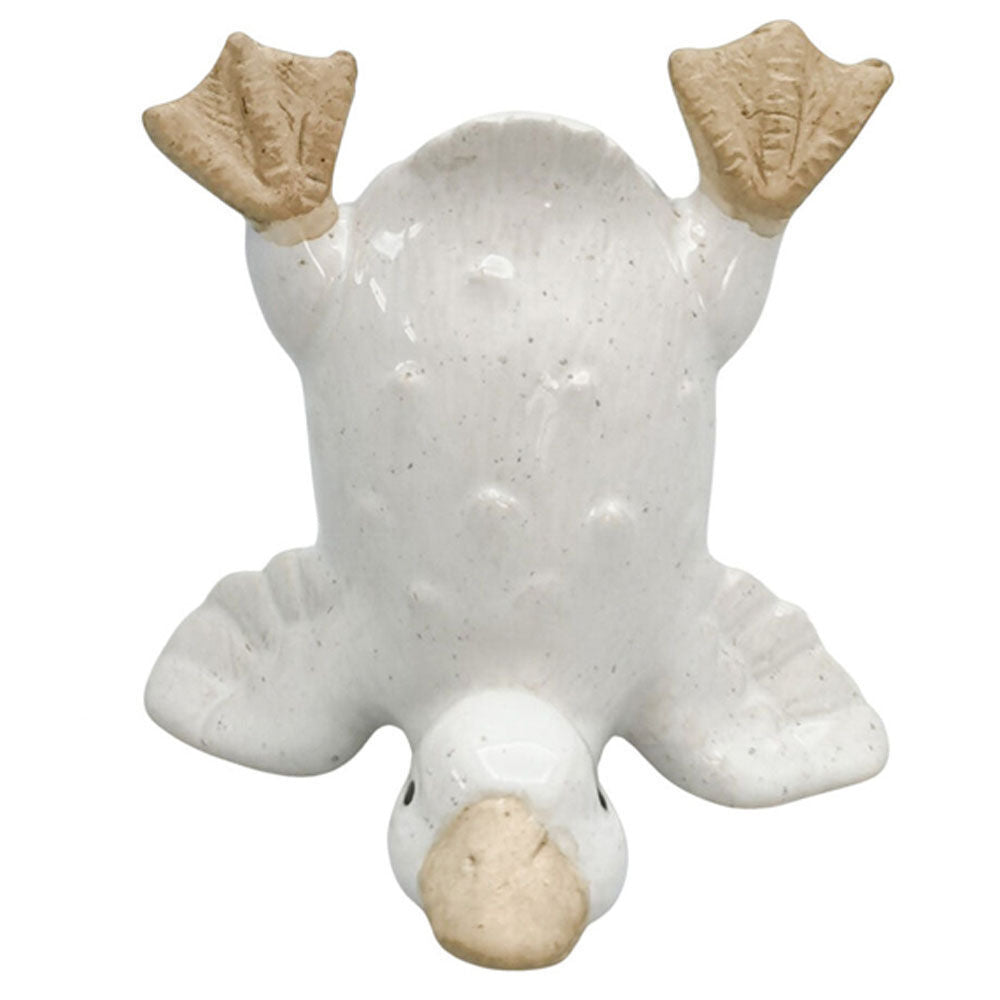 3PK Urban Ceramic Quirky Ducks Decorative Ornament 10cm White Assorted
