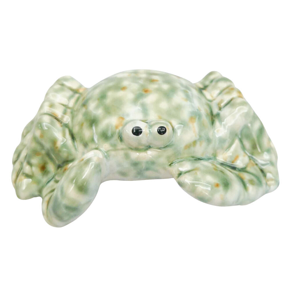 6PK Urban Ceramic Reef Crab Home Decorative Ornament 4x10cm Green