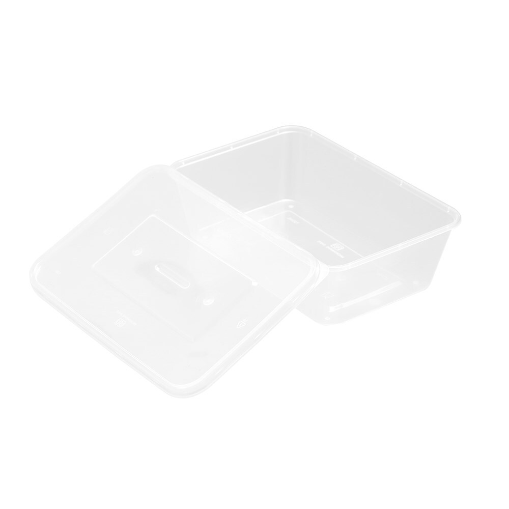 4x 10pc Lemon & Lime Reusable Food Container Rectangular 750ml