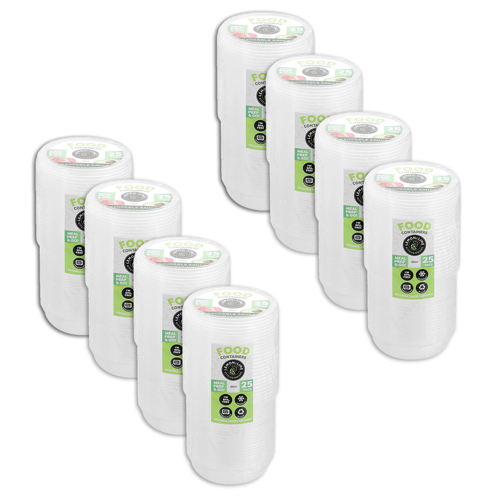 200pc Lemon & Lime Reusable Sauce Container 50ml