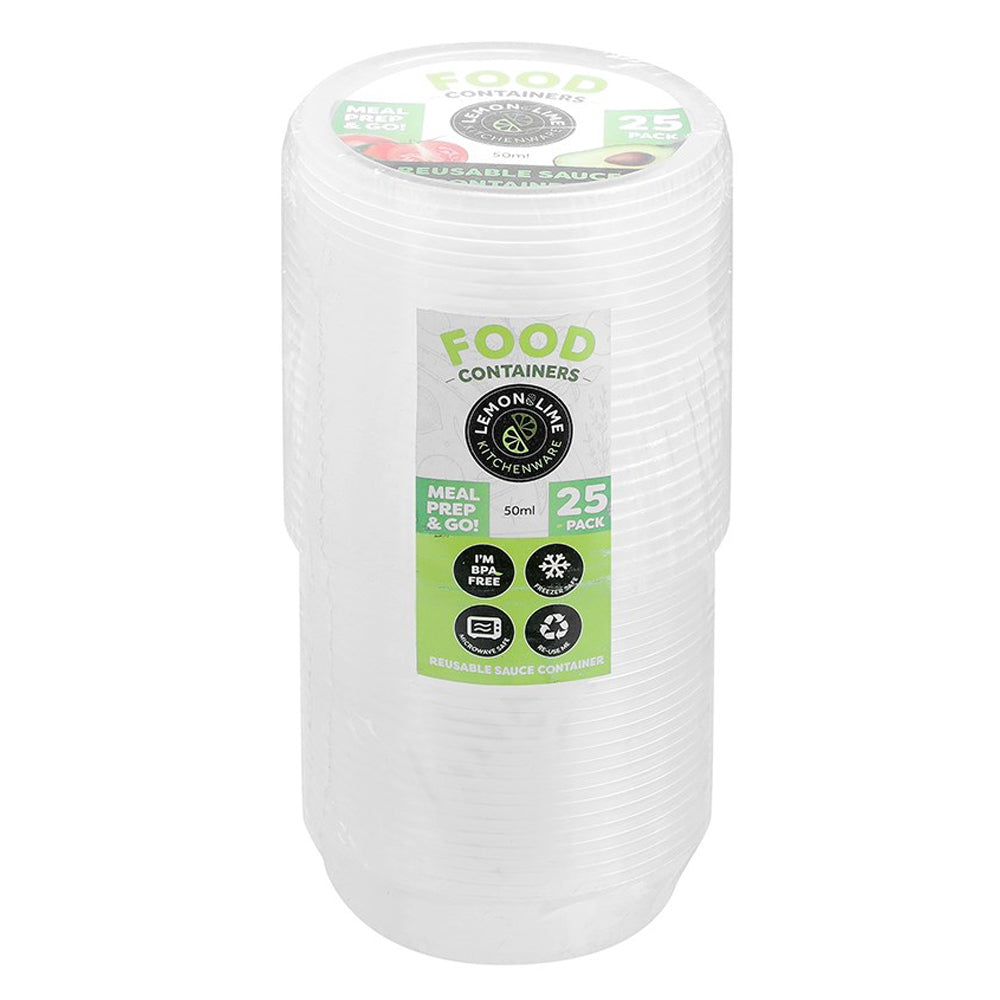 200pc Lemon & Lime Reusable Sauce Container 50ml