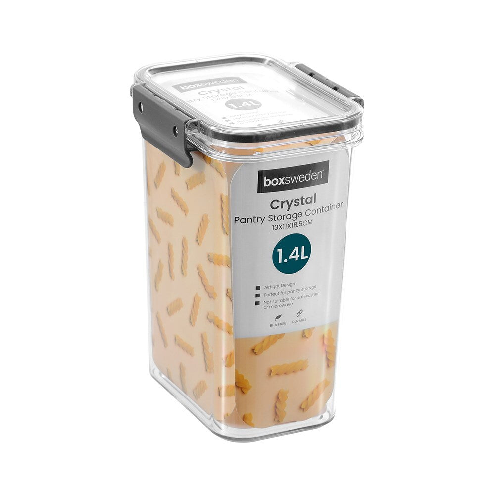 6PK Boxsweden Crystal 1.4L/18.5cm Pantry Storage Container - Clear