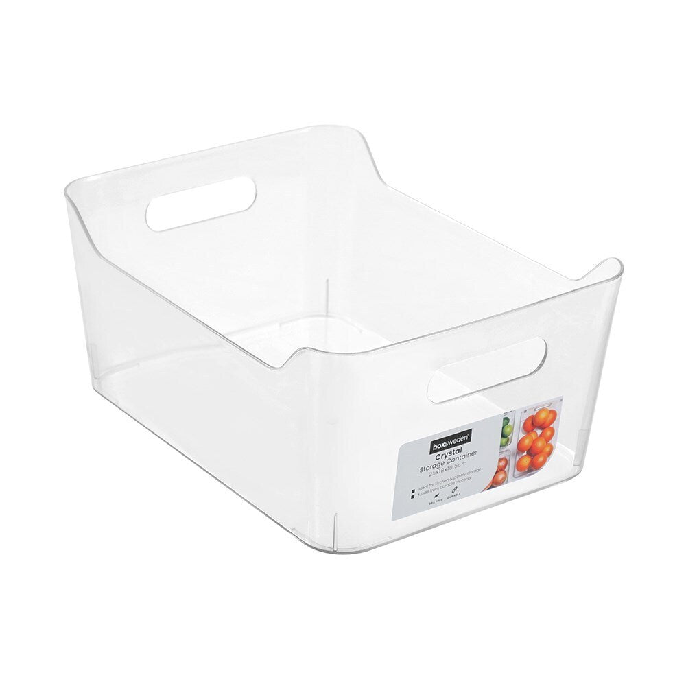 24PK Boxsweden Crystal Food Storage Container 25x18cm Medium - Clear