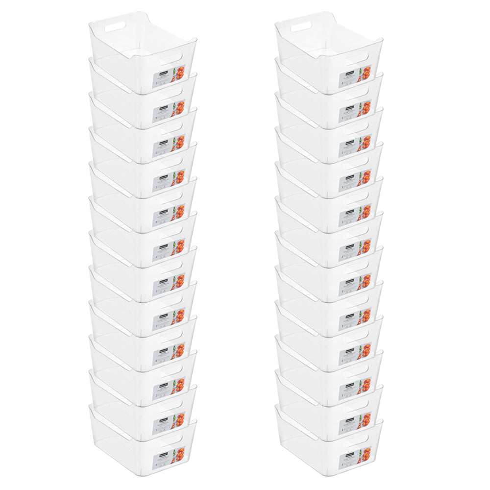 24PK Boxsweden Crystal Food Storage Container 25x18cm Medium - Clear