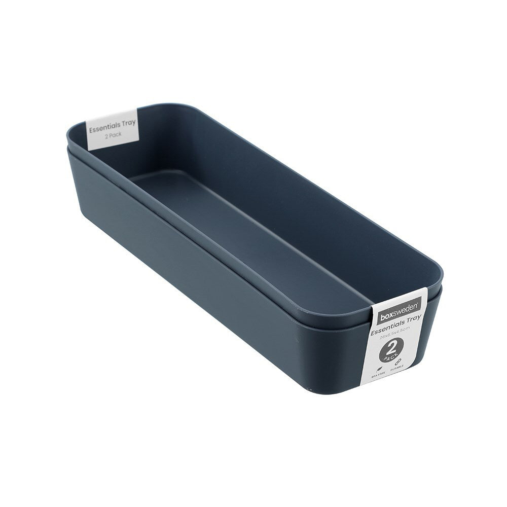 12x 2PK Boxsweden Essentials 26x8.5cm Sort Tray Rectangle - Assorted