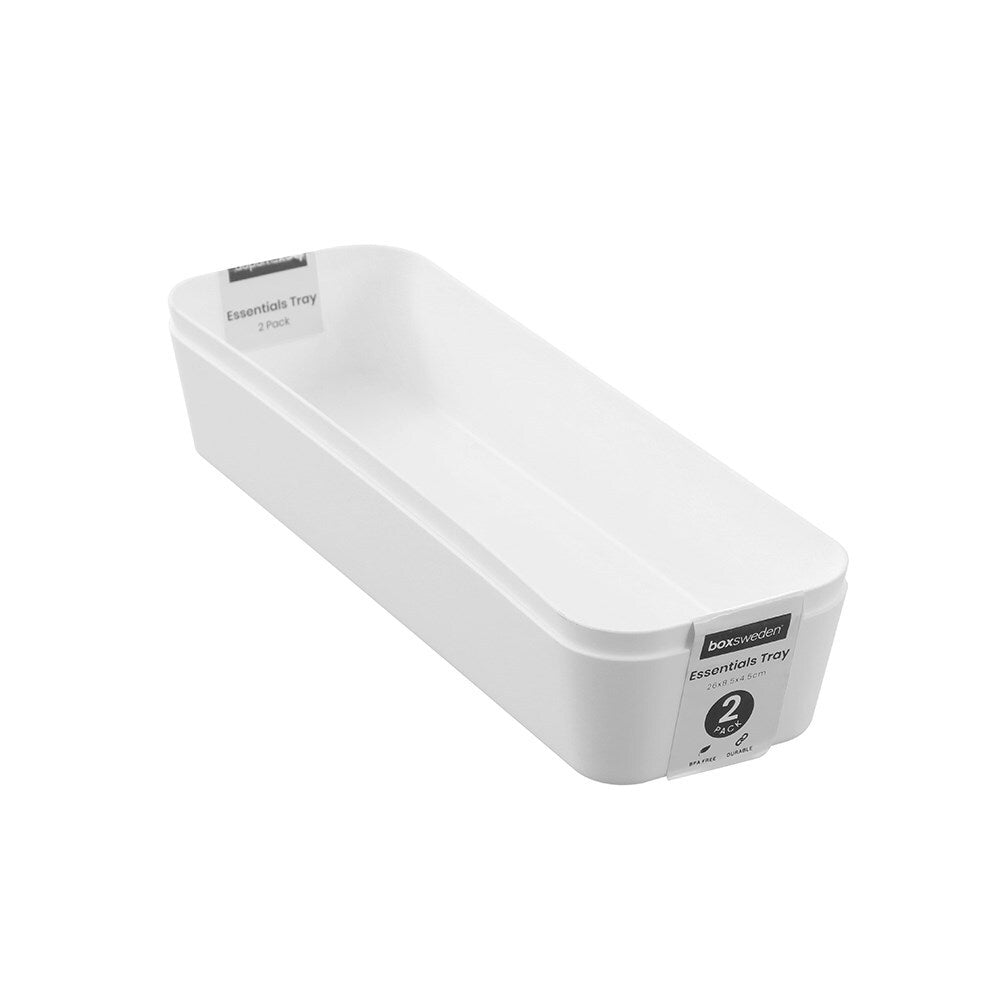 12x 2PK Boxsweden Essentials 26x8.5cm Sort Tray Rectangle - Assorted