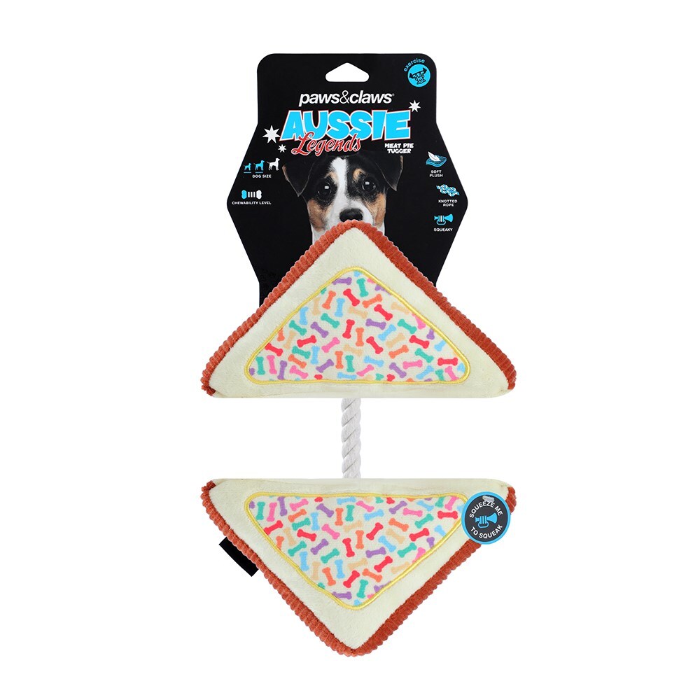 3PK Pawsnclaws 23cm Aussie Legends Fairy Bread Dog/Pet Plush Toy