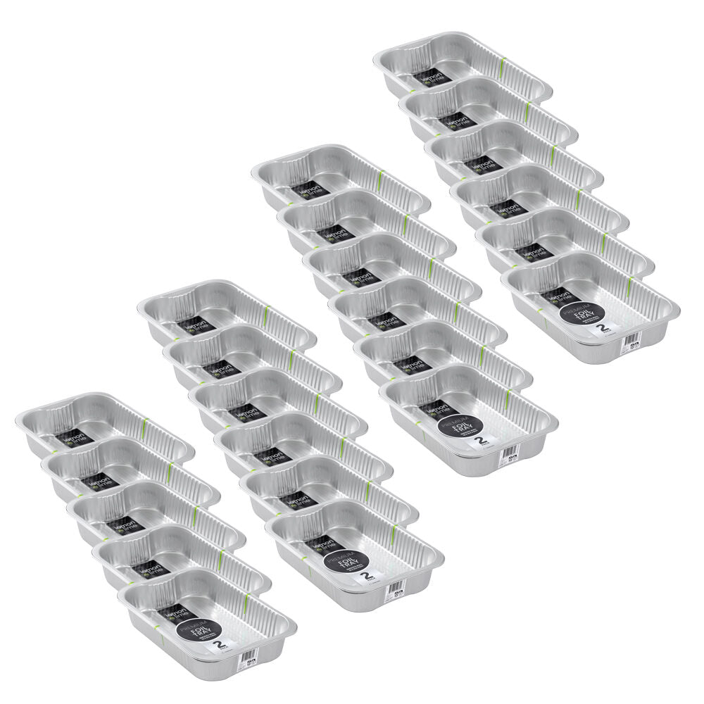 48pc Lemon & Lime Premium Smooth Wall Foil Tray 31x24.5cm - Silver
