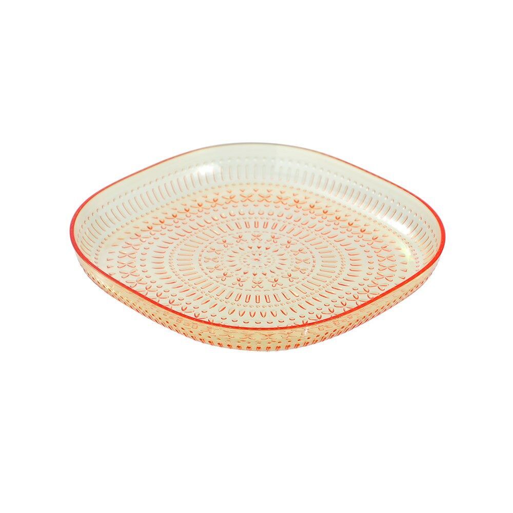 24PK Lemon & Lime Moroccan Deco Side Plate 20.5cm Amber/Green/Pink Assorted