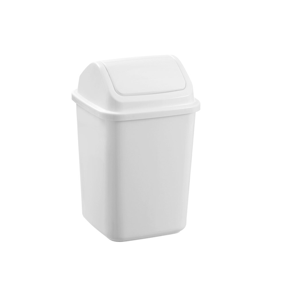 4PK Boxsweden 5L/28cm Swing Top Bin Trash Container - White