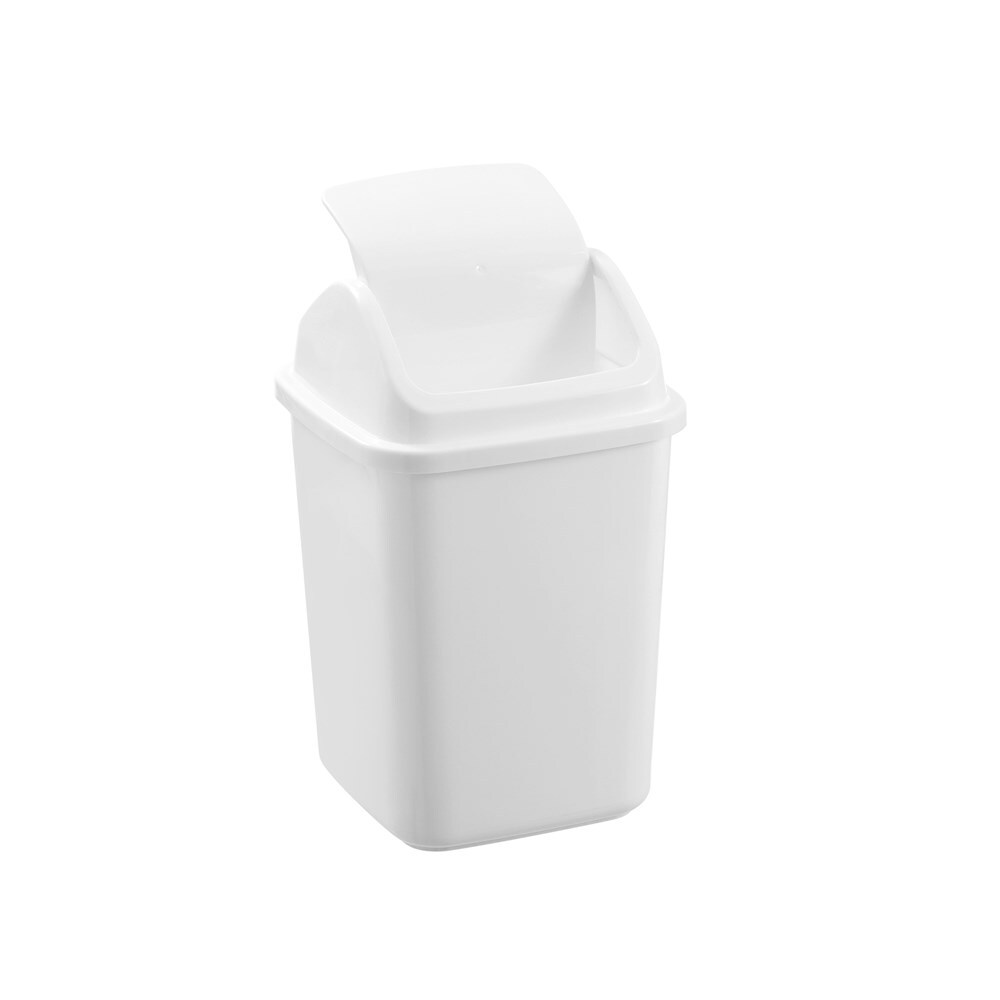 4PK Boxsweden 5L/28cm Swing Top Bin Trash Container - White