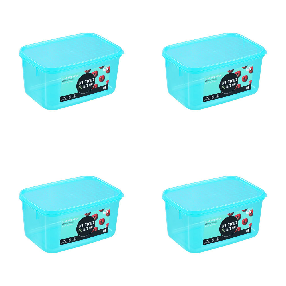 24pc Lemon & Lime 2L Simple Fresh Food Container Assorted