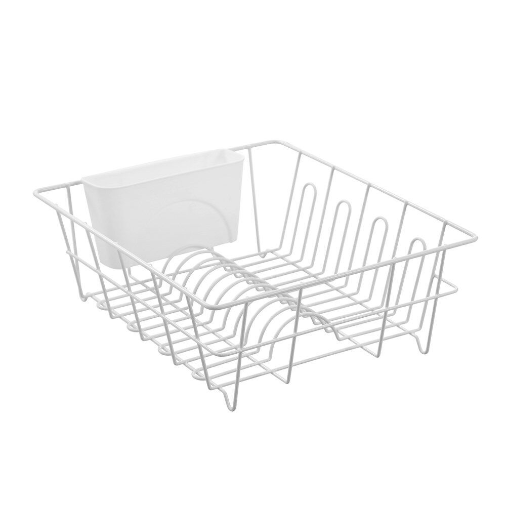 4PK Boxsweden Wire Dish Rack with Cutlery Holder 37x33x13.5cm White