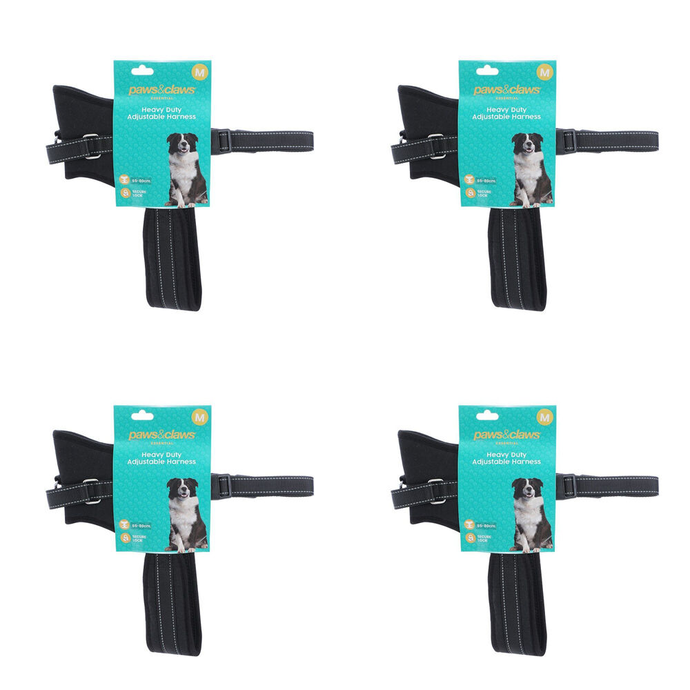 4PK Paws & Claws Strong Secure Lock Pet Harness Medium 65-80cm
