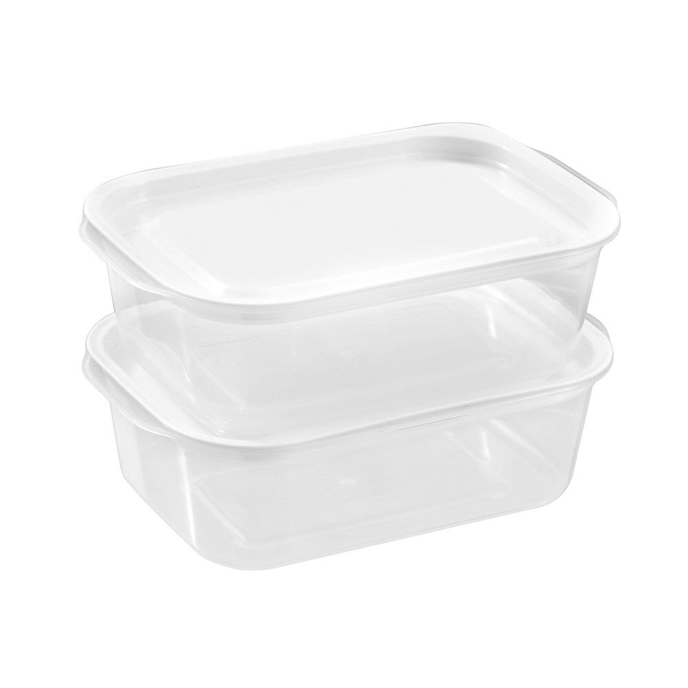 6x 2pc Lemon & Lime Reusable Lunch/Snack Container Portable Rectangular 850ml