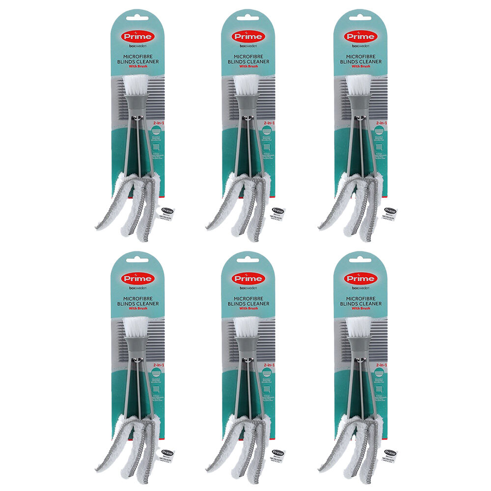 6PK Boxsweden Prime Microfibre Blinds Cleaning Tool w/ Brush Assorted
