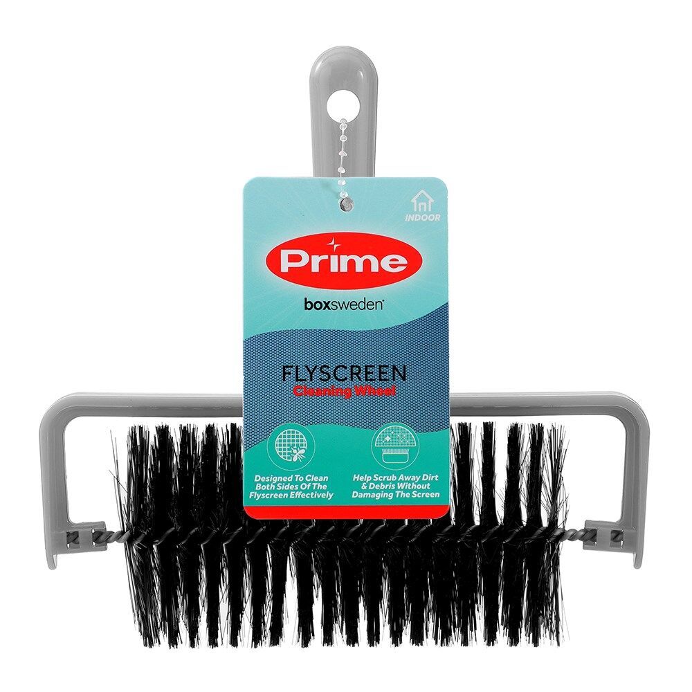 6PK Boxsweden Prime Flyscreen Cleaning Wheel w/ Brush/Comfort Grip Handle Assorted