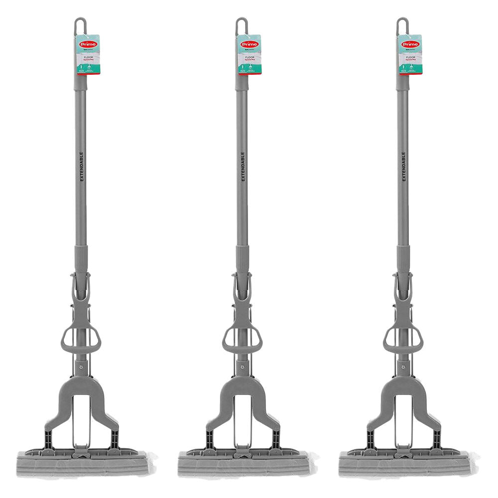 3PK Boxsweden Prime Squeeze Indoor Mop w/ Extendable Handle Assorted