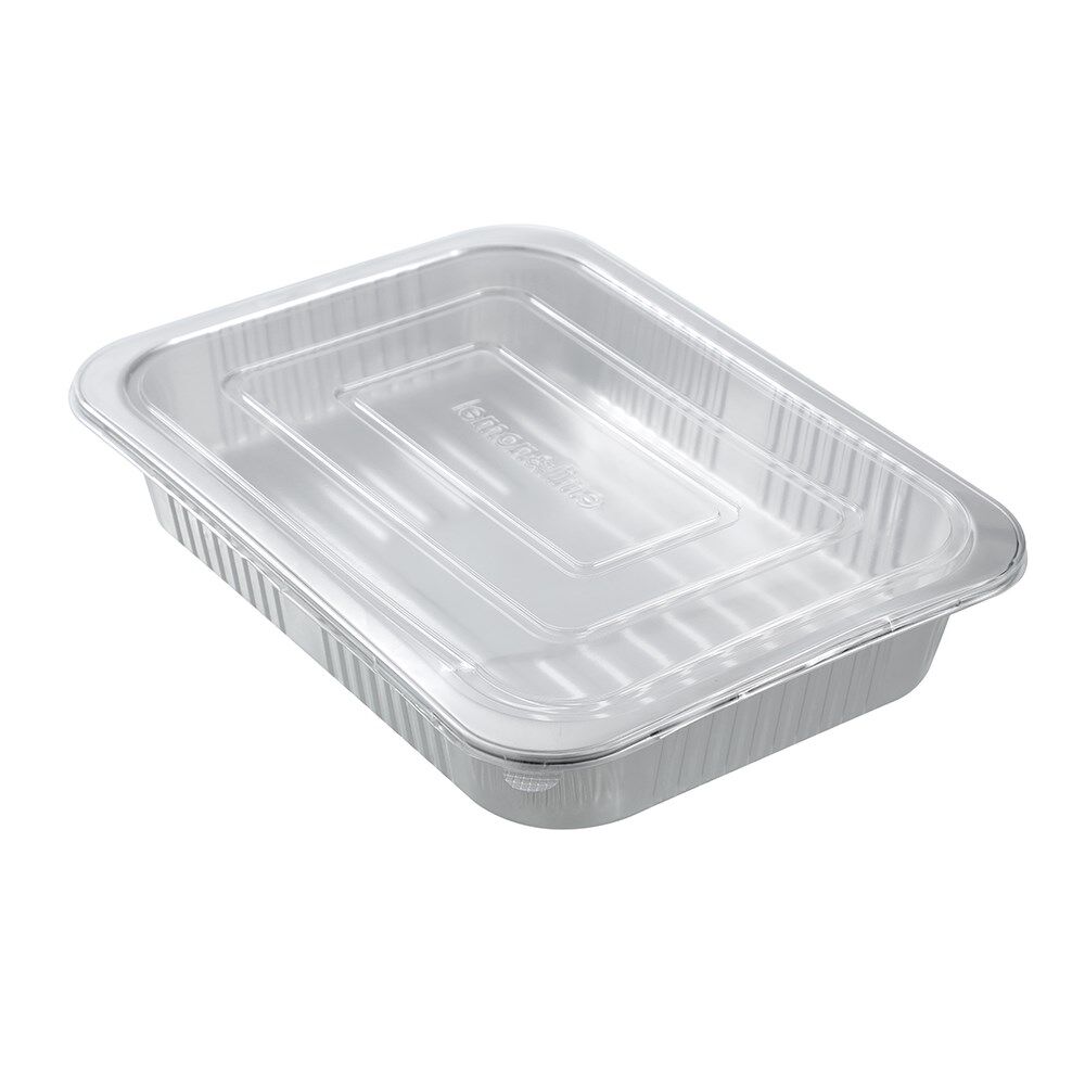 6x 2pc Lemon and Lime Premium Aluminium Foil Container With Clear Lids 37x27x6cm