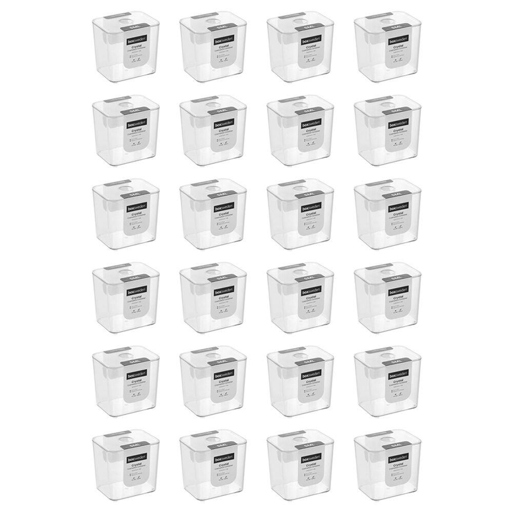 24PK Boxsweden Cystal Cosmetics Storage/Container for Bathroom 10x8x10cm Clear