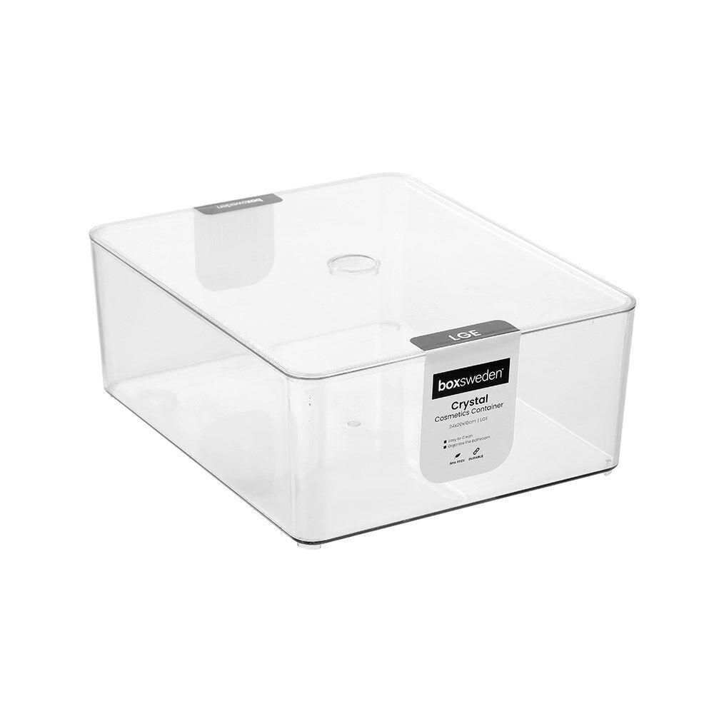 3PK Boxsweden Cystal Cosmetics Storage/Container for Bathroom 24x20x10cm Clear