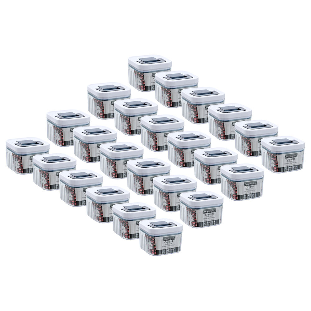 24PK Lemon and Lime Crystal Ribbed Food Storage Container 350mL/7.5cm Assorted