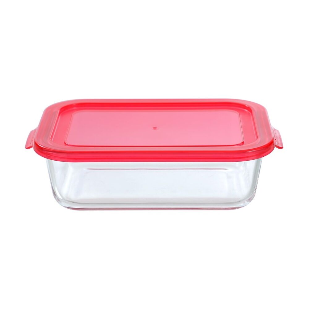 6PK Lemon and Lime Yorkshire Glass Rectangle Quick Seal Container 1L Food Safe