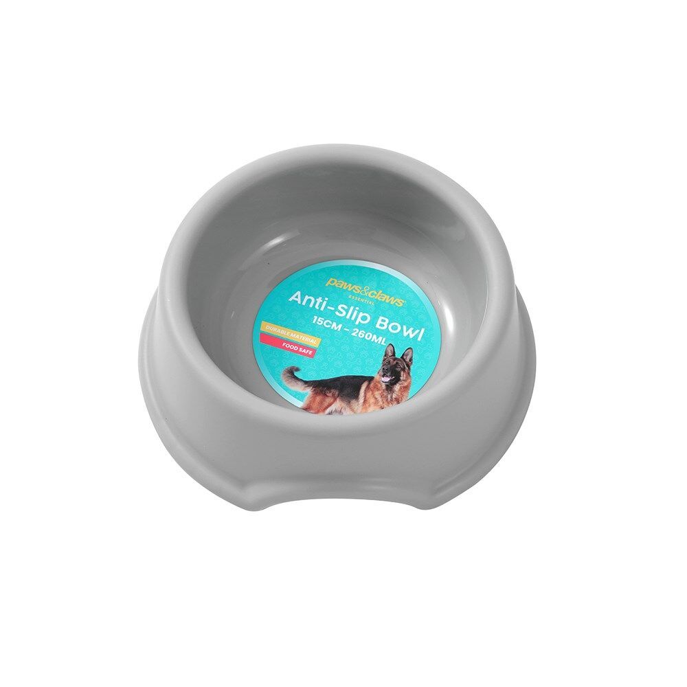 12PK Paws And Claws Pet Essentials Anti Slip Bowl 260mL/15cm Assorted