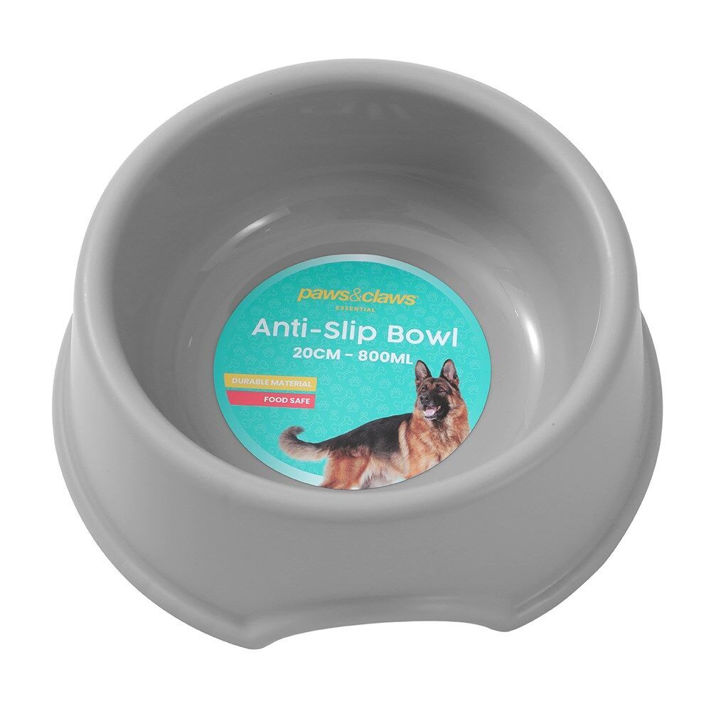 12PK Paws And Claws Pet Essentials Anti Slip Bowl 800mL/20cm Assorted