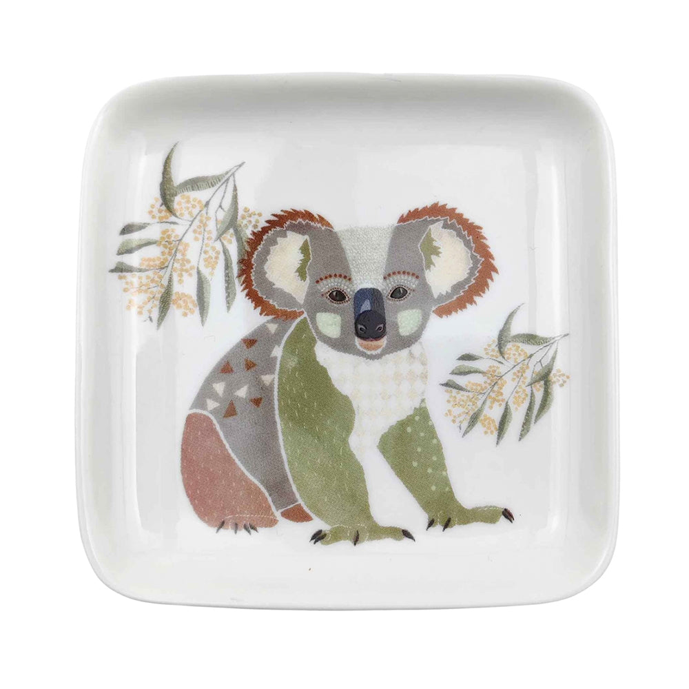 2PK Urban FB Koala Animal 9.5cm Ceramic Dish Decorative Plate - Grey/Green