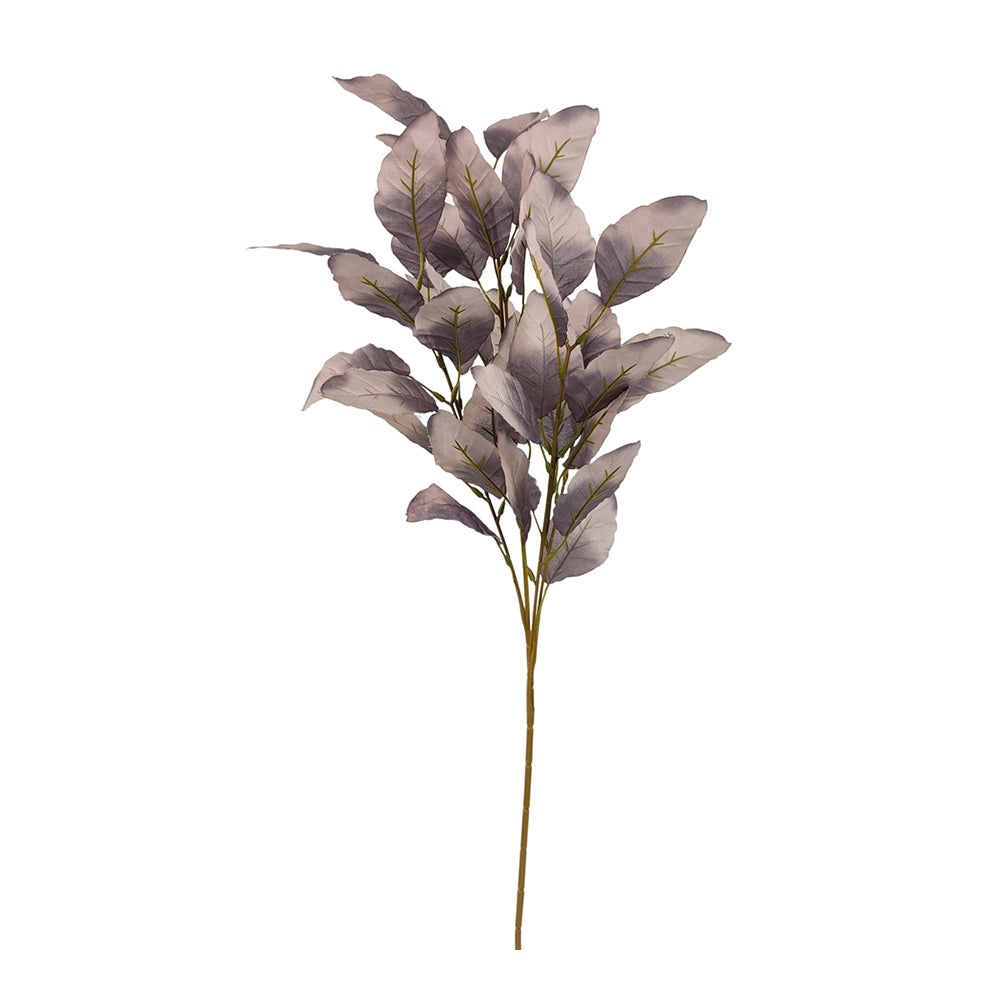 2x Urban Dried Look Artificial Flower 70cm Gum Leaves Stem - Maroon