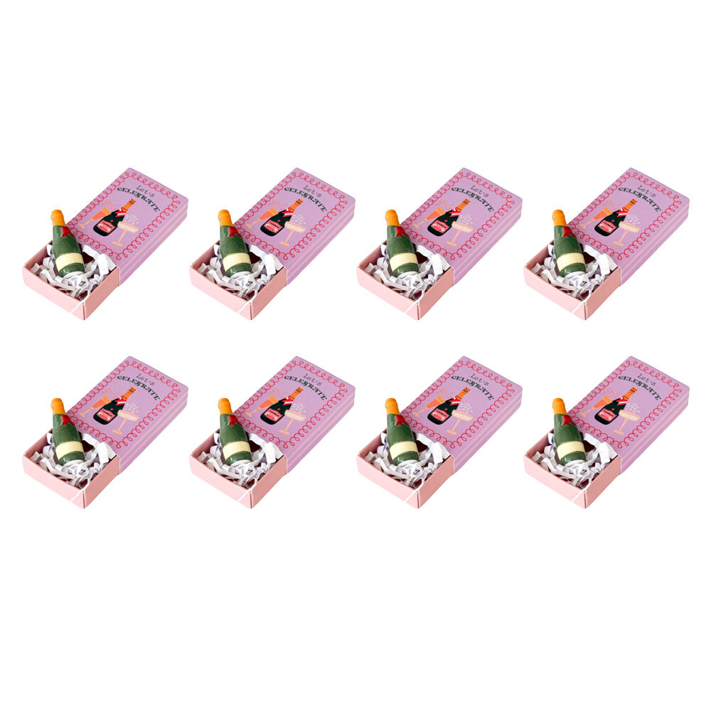 8PK Urban Lets Celebrate Matchbox Memory Gift Keepsake Figurine 5cm Mauve