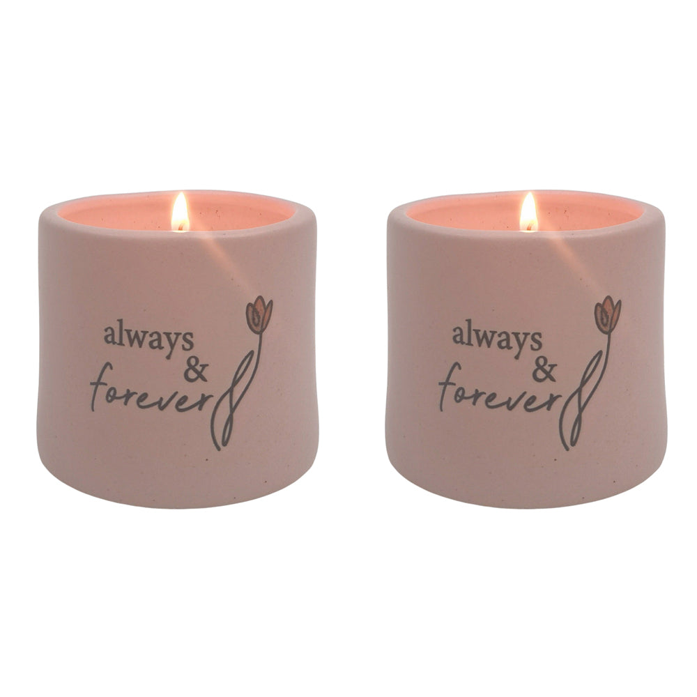 2PK Urban Always Forever Candle Pink 7cm Gift Keepsake Present