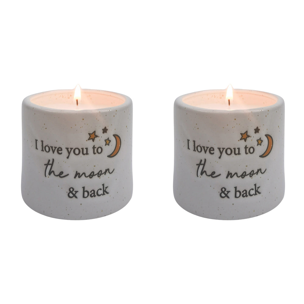 2PK Urban I love you Candle White 7cm Gift Keepsake Present