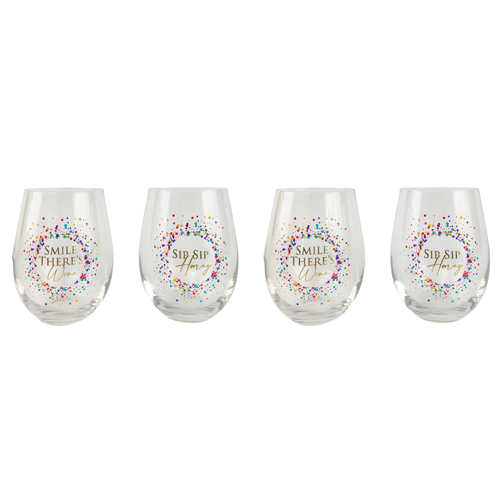2x 2pc Urban 12cm Sip Sip Hooray Wine Glass Drinking Cup