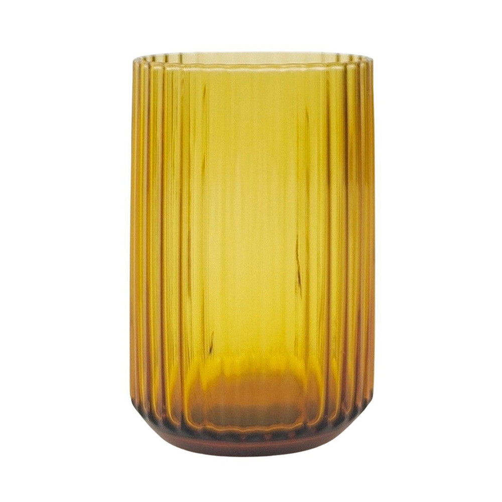 3x Urban 11cm Andre Ripple Glass Drinking Cup Glassware - Amber