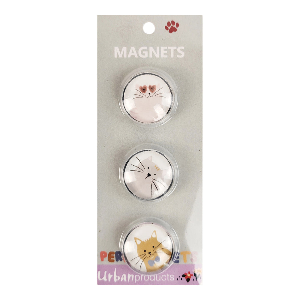 3x 3pc Urban 3cm Perfect Pets Cats Magnets Charm Home Fridge Decor