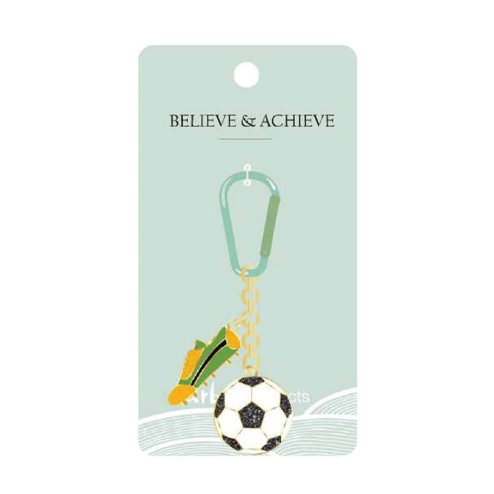 2PK Urban Products Soccer w/ Carabiner Keyring Accessory Black/Yellow 12cm