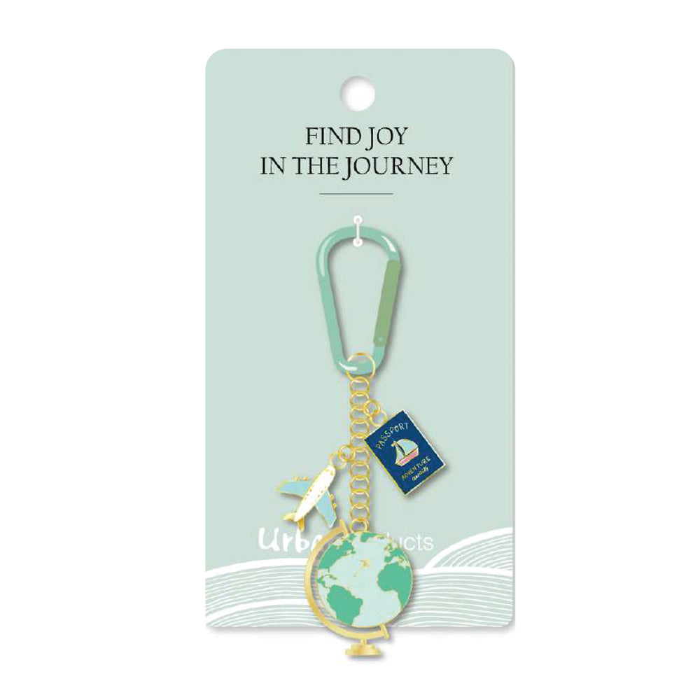 2PK Urban Products Travel w/ Carabiner Keyring Accessory Green/Blue 12cm