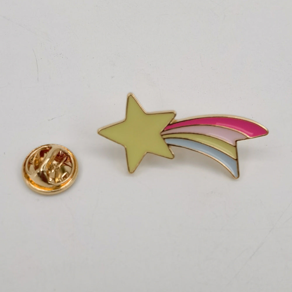 6PK Urban Shooting Star Memento Pin Yellow 2cm Display Decorative Keepsake