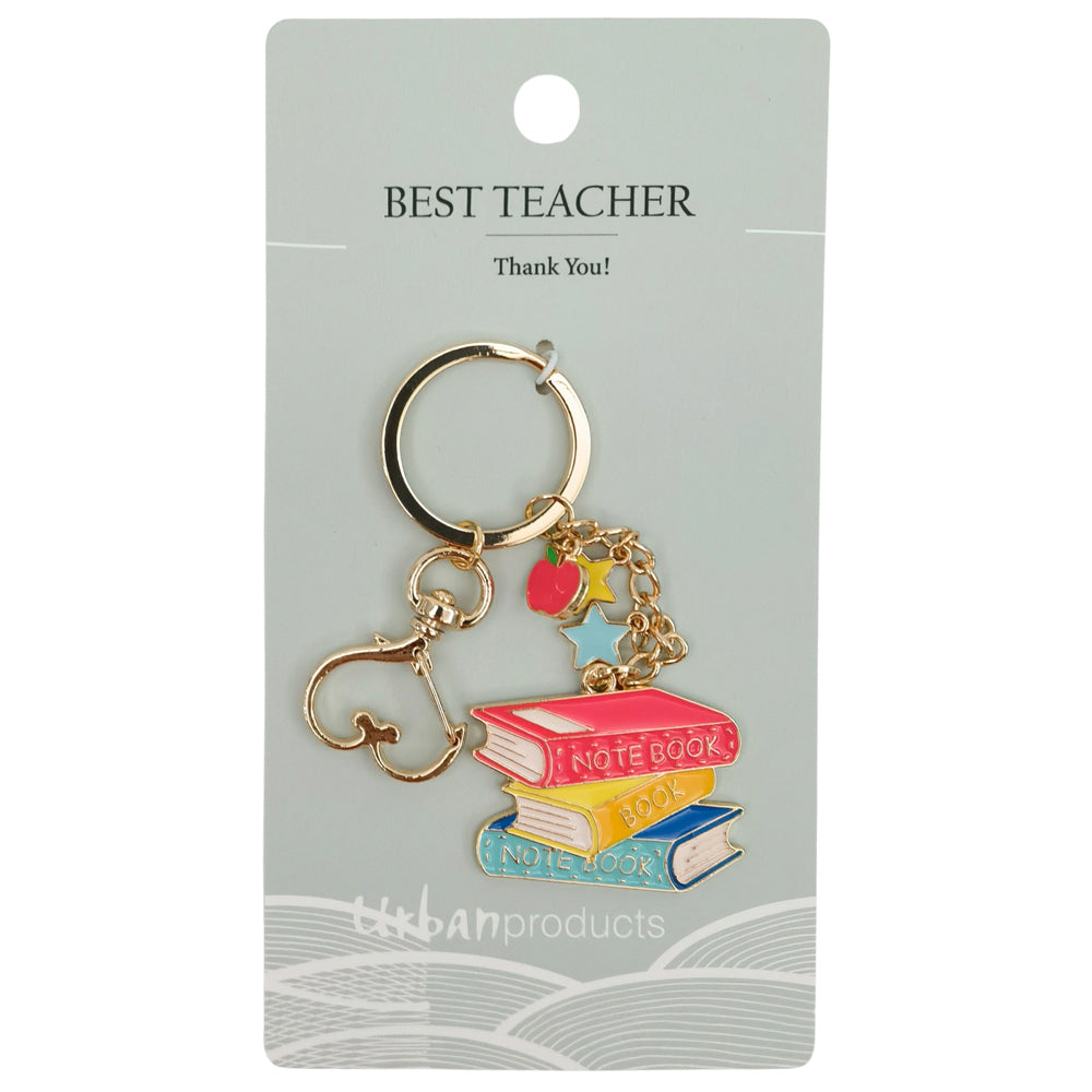 3PK Urban Best Teacher Keyring Red 12cm Display Decorative Keepsake