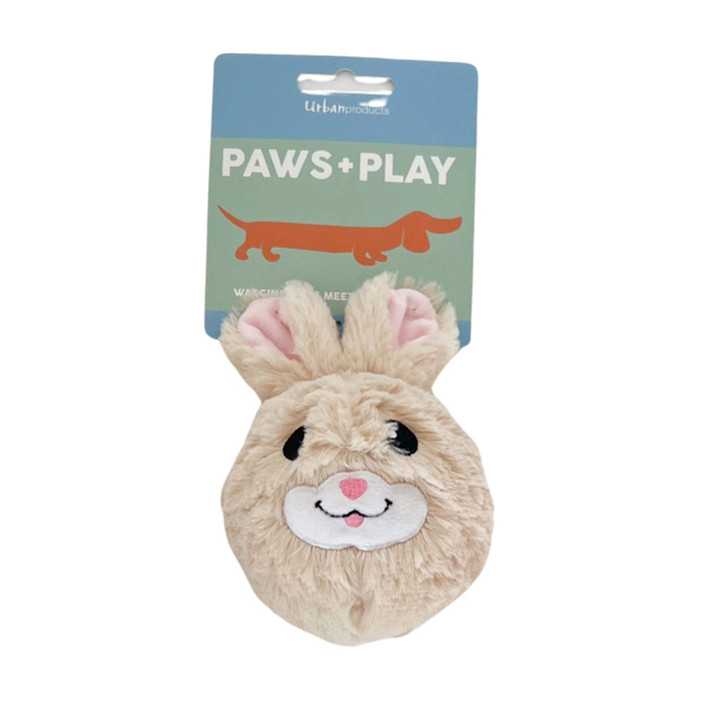 3PK Urban Squeaker Animal Ball Beige/Pink Dog/Pet Durable Play Toy