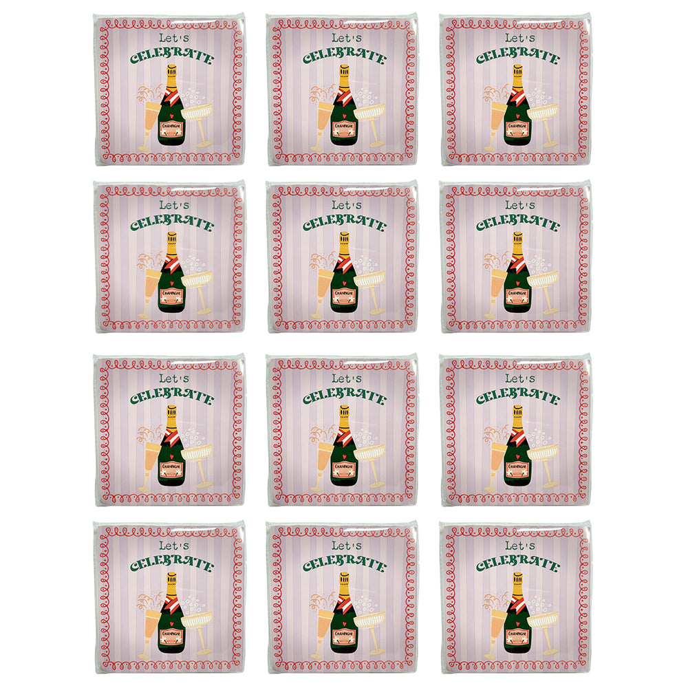 24x 20pc Urban Celebration Napkins Mauve 33x33cm Kitchen Decor Tableware
